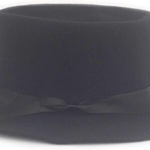 Authentic Rolled Wool Maine Crusher Hat (Midnight Black, Large / 7 3/8)