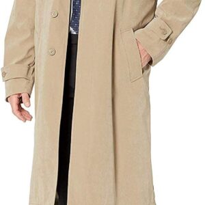 Men's Single Breasted Breasted Full Length Trench Coat All Year Round Raincoat