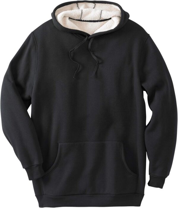 Men's Big & Tall -Lined Thermal Waffle Pullover Hoodie