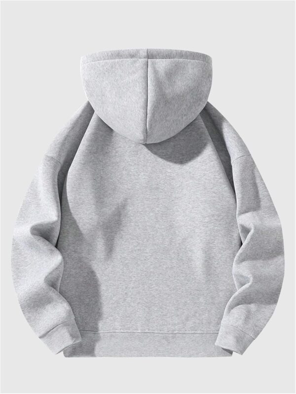 Men's Quarter Zip Pullover Hoodies Long Sleeve Drop Shoulder Sweatshirt Casual Pullover