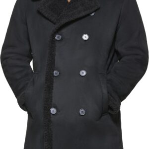 Men's Faux Shearling Midlength Overcoat