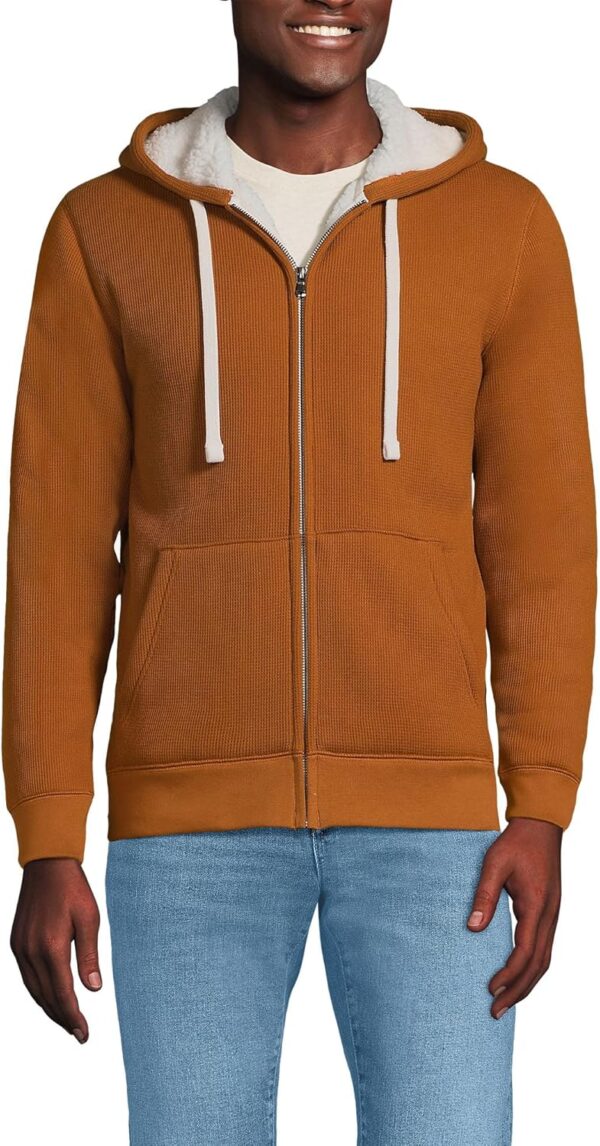 Men's  Lined Waffle Full Zip Hoodie