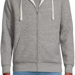 Men's  Lined Waffle Full Zip Hoodie