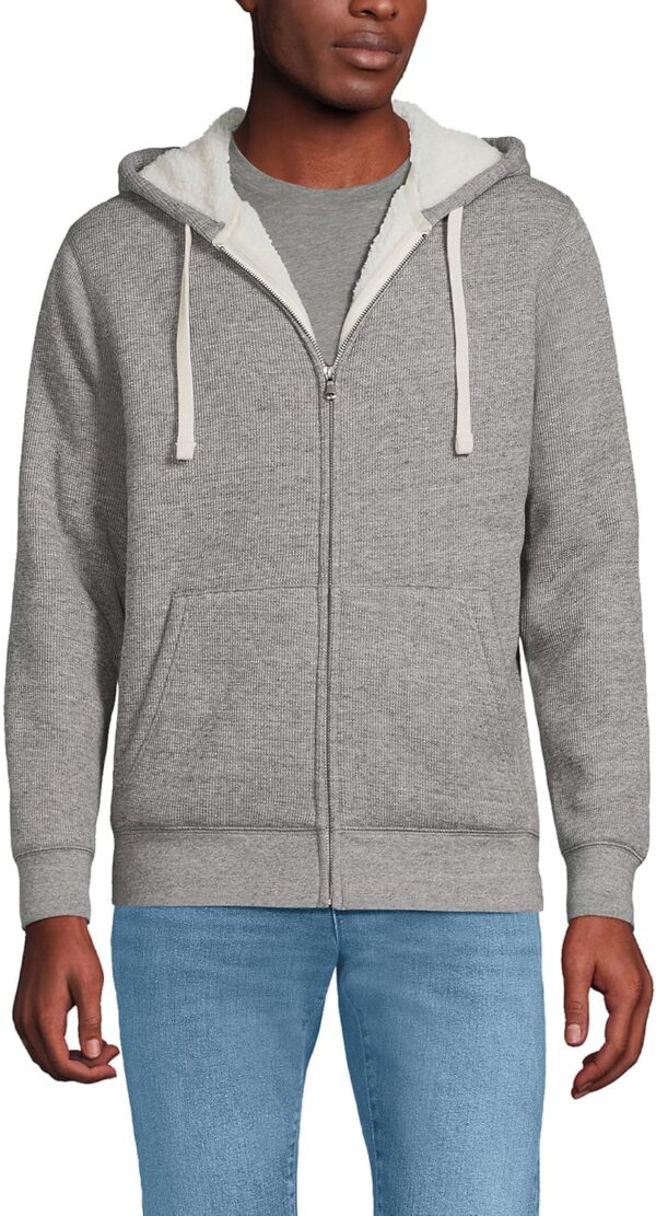 Men's  Lined Waffle Full Zip Hoodie