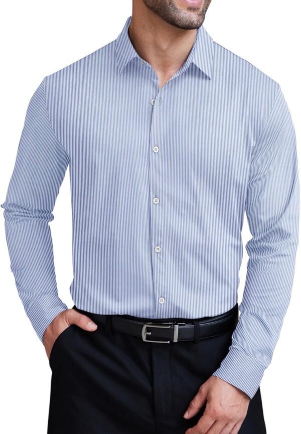 Mens Dress Shirts Long Sleeve Wrinkle Free Shirts Regular Fit Button Down Business Formal Shirts