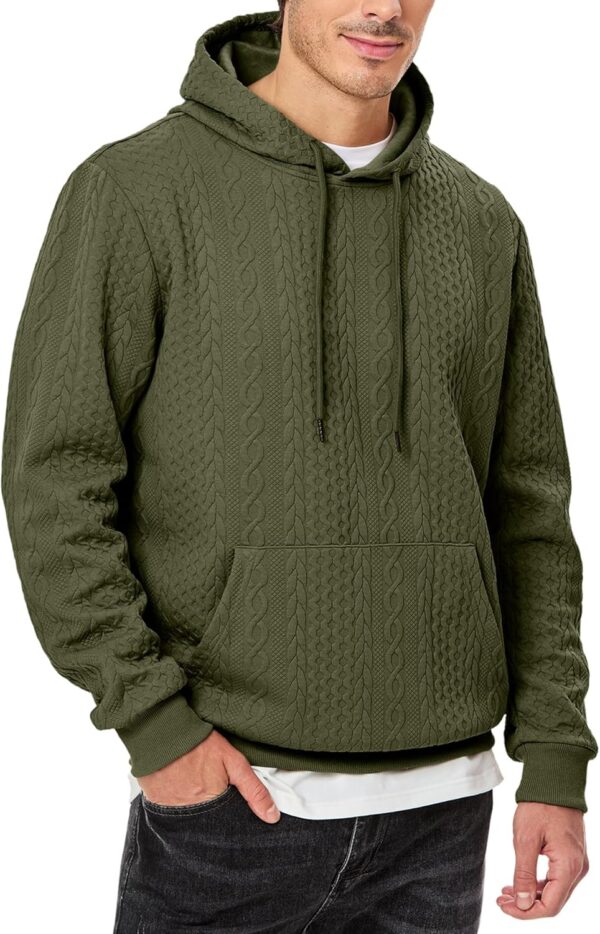 Mens Hoodie Pullover 2024 Sweatshirts Graphic Hoodie Long Sleeve Drawstring Fashion Hooded Shirt with Pocket
