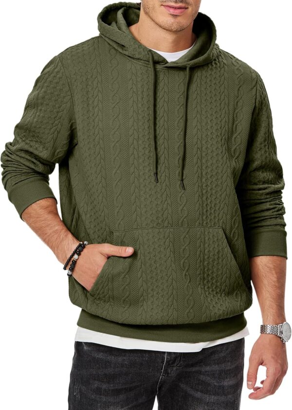 Mens Hoodie Pullover 2024 Sweatshirts Graphic Hoodie Long Sleeve Drawstring Fashion Hooded Shirt with Pocket