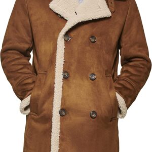 Men's Faux Shearling Midlength Overcoat