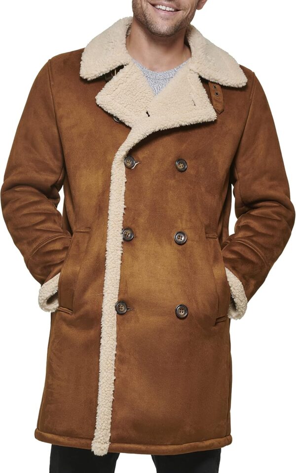 Men's Faux Shearling Midlength Overcoat