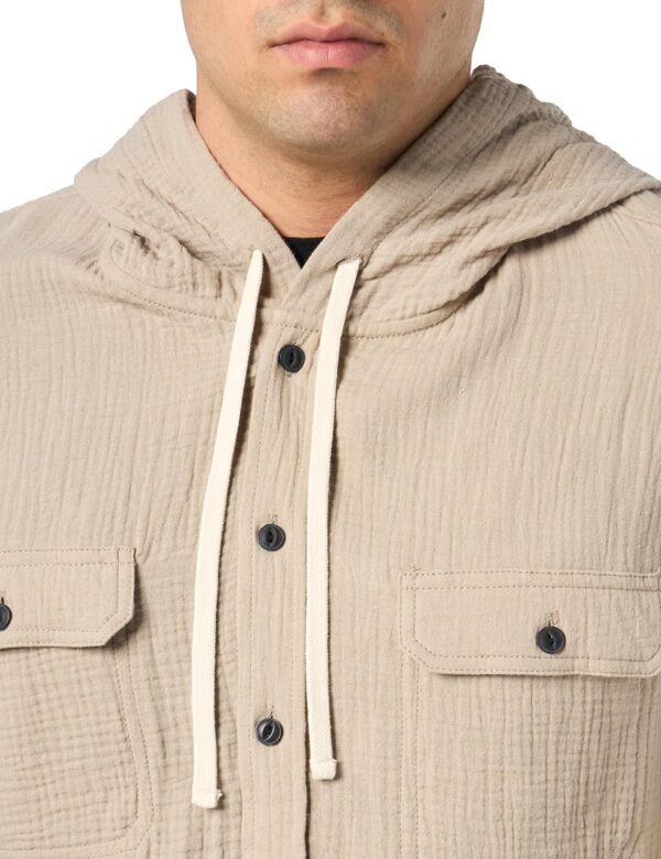 Men's  Gauze Button-up Hoodie