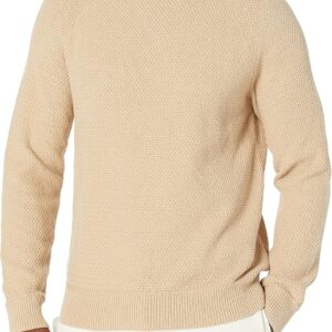 Oversized Crewneck Sweatshirt for Men, Textured, Cotton