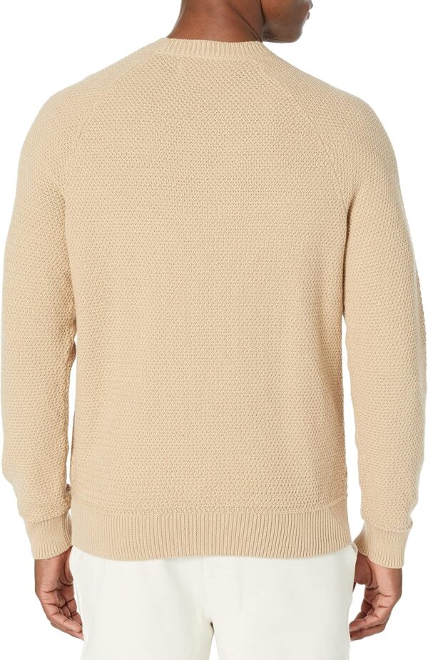 Oversized Crewneck Sweatshirt for Men, Textured, Cotton