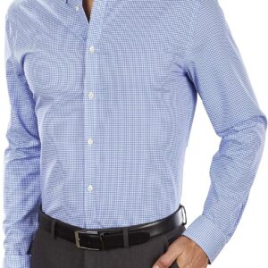 Men's Dress Shirt Slim Fit Non Iron Gingham