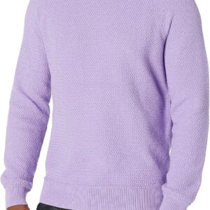 Oversized Crewneck Sweatshirt for Men, Textured, Cotton